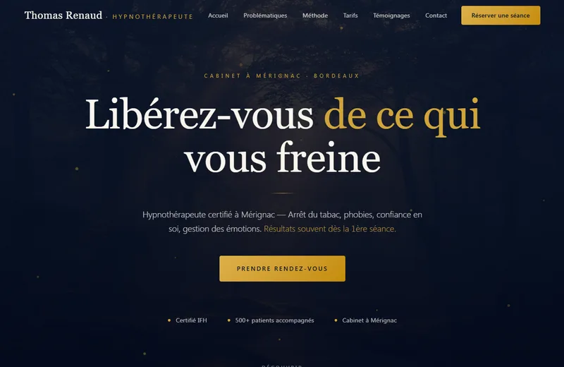 Site web hypnothérapeute Mérignac - Digital-web33