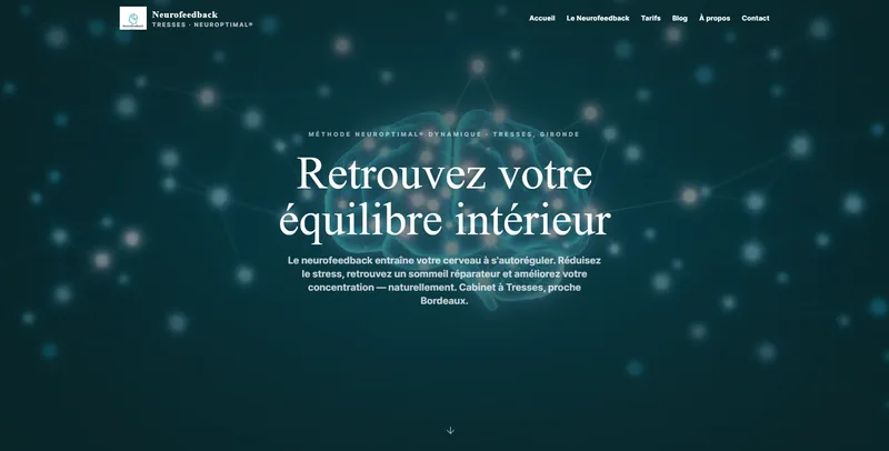 Site web praticien neurofeedback Tresses Bordeaux - Digital-web33