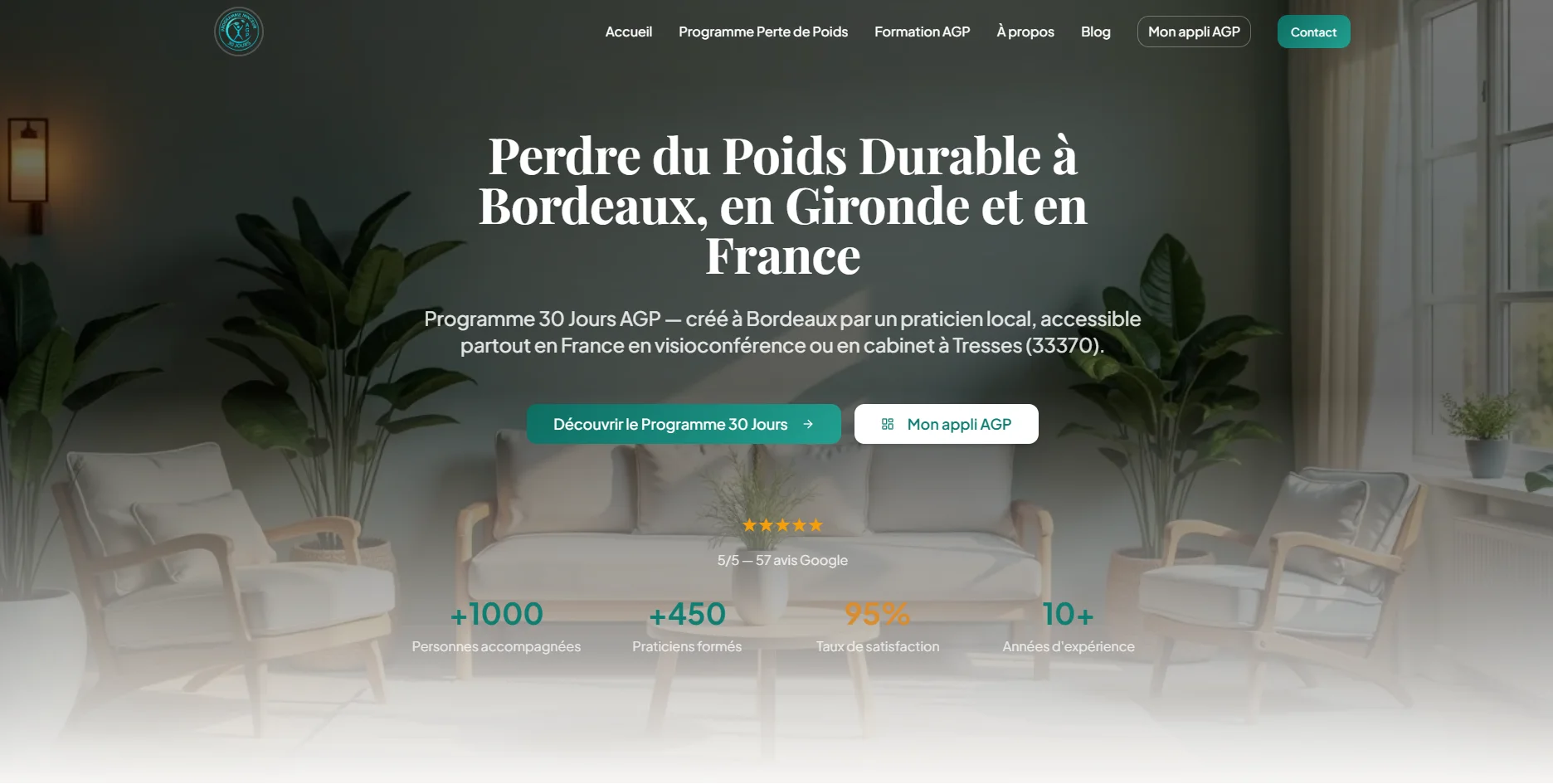 Site web Programme AGP gestion du poids - Digital-web33